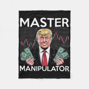 Trump Tariff Stock Market Crash Fleece Blanket
