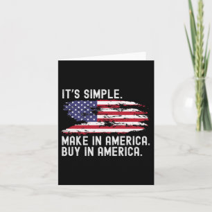 Trump Tariff Trade Make In America Buy In America Card