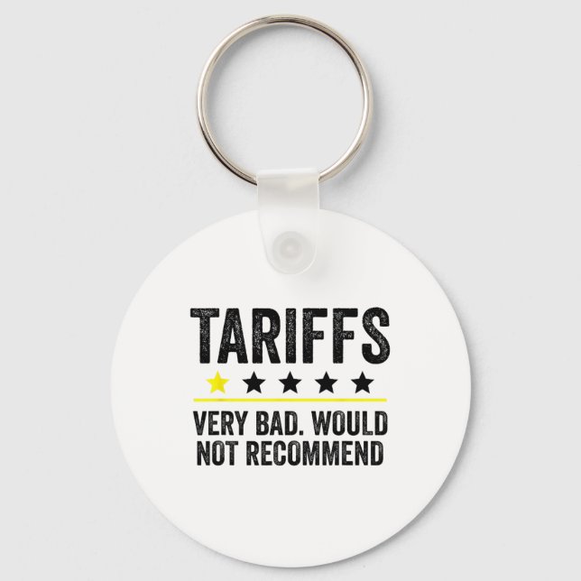 Trump Tariff Usa Would Not Recommend Tariffs Funny Keychain (Front)