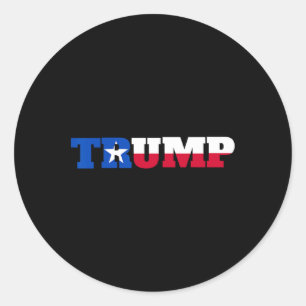 Trump Texans For Trump Classic Round Sticker