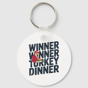 Trump Thanksgiving 2024 Winner Winner Turkey Dinne Keychain