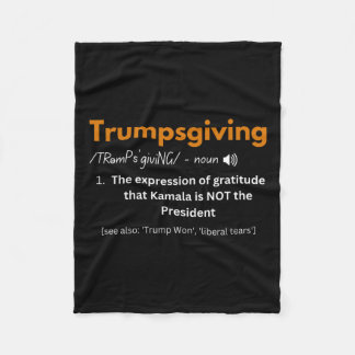 Trump Thanksgiving Family Turkey Trumpsgiving Defi Fleece Blanket