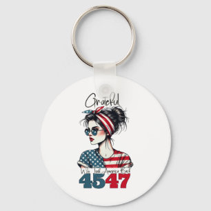 Trump Thanksgiving Grateful We Took America Byck M Keychain