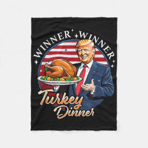 Trump Thanksgiving Humour Funny Trump Winner Winne Fleece Blanket