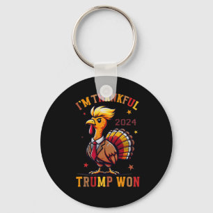 Trump Thanksgiving - I'm Thankful Trump Won 2024 Keychain