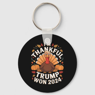 Trump Thanksgiving I'm Thankful Trump Won 2024 Keychain