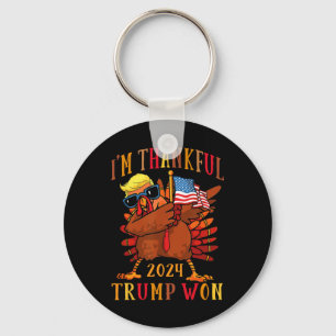 Trump Thanksgiving I'm Thankful Trump Won Keychain