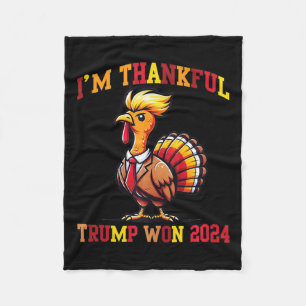 Trump Thanksgiving Im Thankful Trump Won Tank Top Fleece Blanket