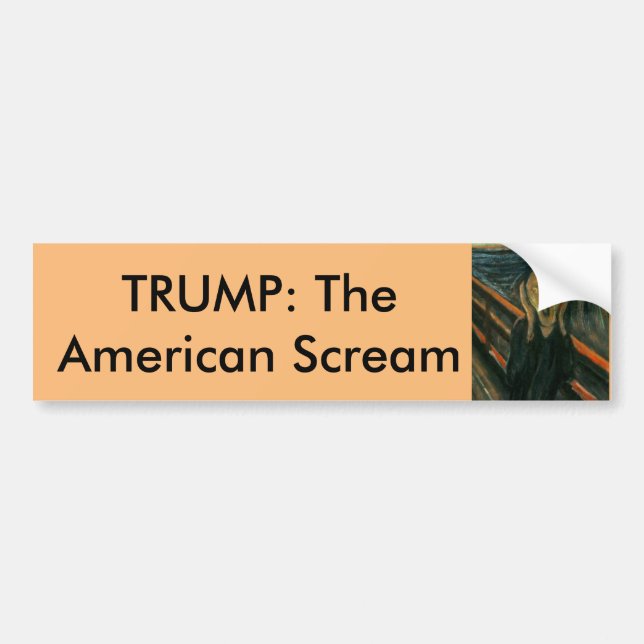 Trump "The American Scream" Bumper Sticker (Front)
