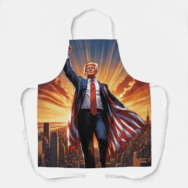 Trump the American Superhero Apron"  Apron (Front)