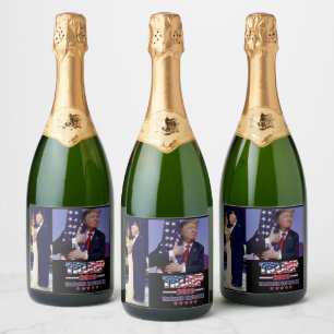 Trump the best is yet to come sparkling wine label