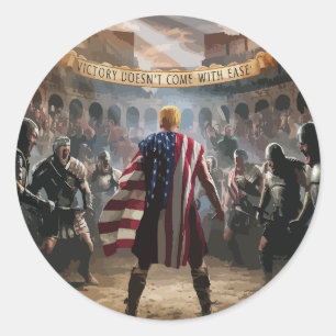"Trump the Gladiator Sticker" Classic Round Sticker