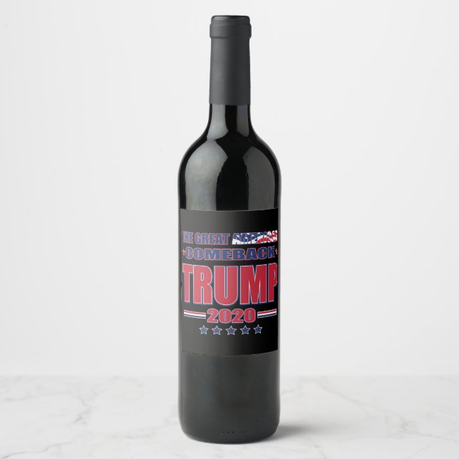 Trump - The Great American Comeback Trump 2020 Wine Label (Front)