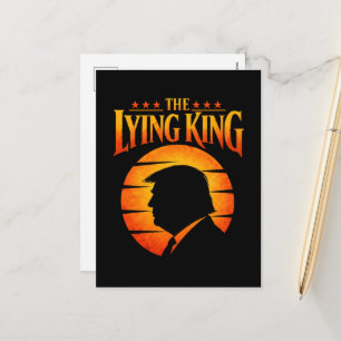 Trump The Lying King Sarcastic Humour Holiday Postcard