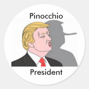 Trump the Pinocchio President sticker
