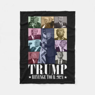 Trump The Revenge Tour 2024 Funny  Fleece Blanket