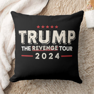 Trump The Revenge Tour 2024 Vintage Throw Pillow