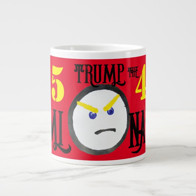 Trump the terminator large coffee mug (Front)