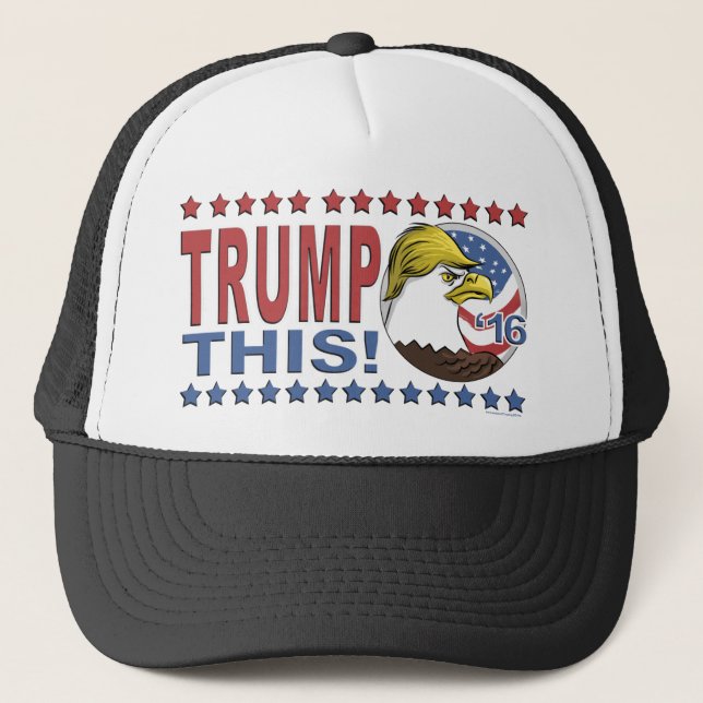 Trump This Not So Bald Eagle Trucker Hat (Front)