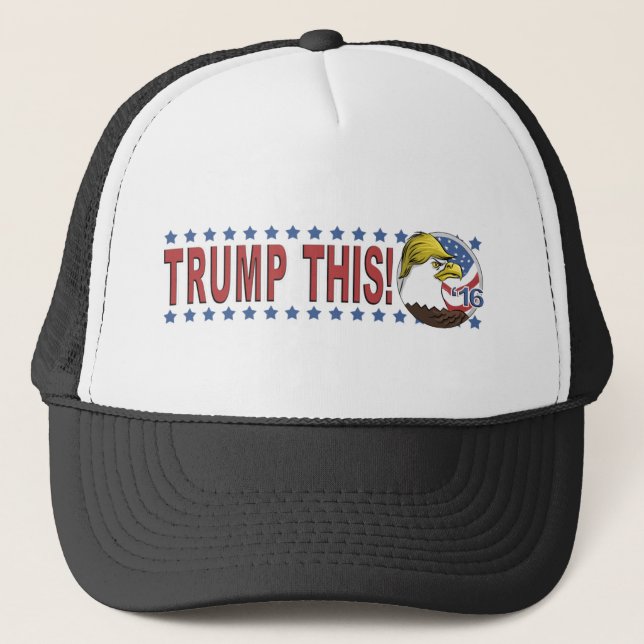 Trump This Not So Bald Eagle Trucker Hat (Front)
