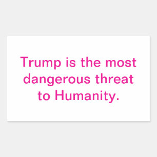 Trump Threatens Humanity Hankamer Artjunkhaus Love Sticker