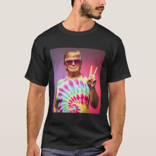 Trump Tie-dye Hippie Sungles – Funny Peace Symbol T-Shirt
