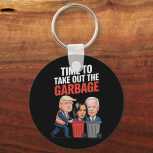 Trump Time To Take Out The Garbage Keychain