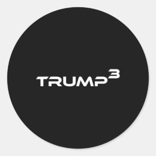 Trump Times 3 Elect In 28 Again Usa Funny Merch Classic Round Sticker
