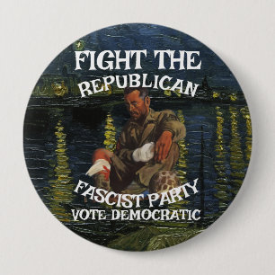 TRUMP TL WT HG CANCER CURE HEALTH CARE HEALTHCARE 4 INCH ROUND BUTTON