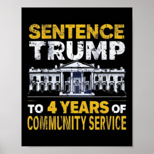 Trump To 4 Years Of Community Service 8  Poster