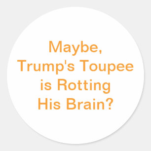 Trump Toupee-Rot Splash-Art Hankamer Artjunkhaus   Classic Round Sticker
