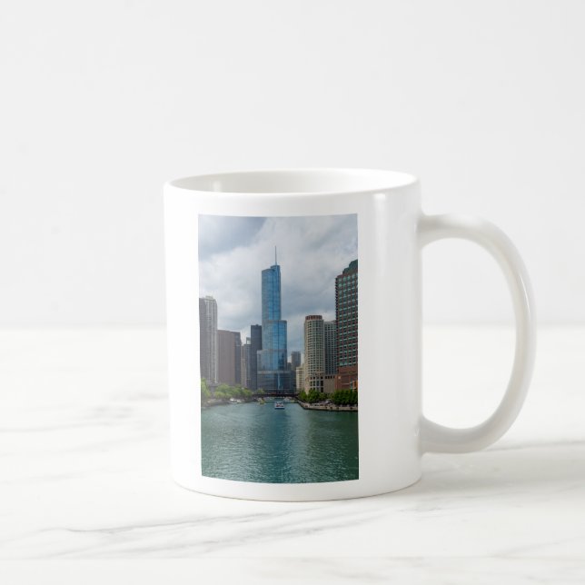 Trump Tower Chicago River Coffee Mug (Right)