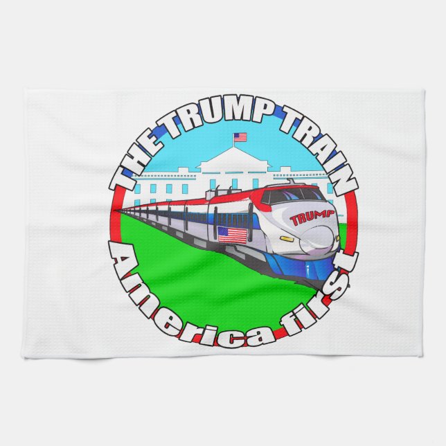 Trump Train America first Kitchen Towel (Horizontal)
