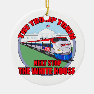 Trump Train Ceramic Ornament