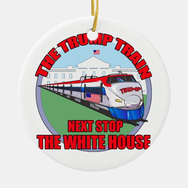 Trump Train Ceramic Ornament (Front)