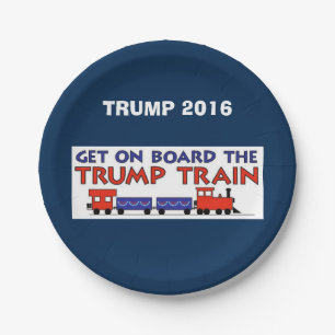 TRUMP TRAIN PAPER PLATE