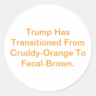 Trump Transitioned Comic Art Hankamer Artjunkhaus  Classic Round Sticker