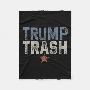 Trump Trash 2024 Grunge Vintage Garbyge For Trump Fleece Blanket
