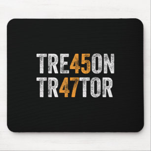 Trump Tre45on Treason Tr47tor Traitor 45 47 Vintag Mouse Pad