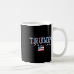 Trump Triumph American Flag Stars 2025 Winner Mega Coffee Mug