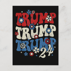 Trump Trump Trump 2024 Retro  Enclosure Card