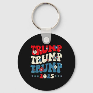 Trump Trump Trump 2025 President Inauguration 45 4 Keychain