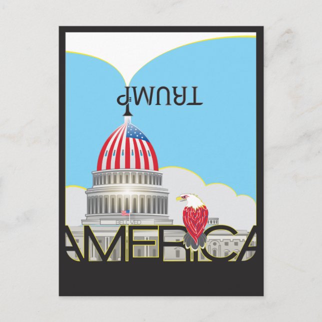 TRUMP Trumpet & Capitol Postcard (Front)