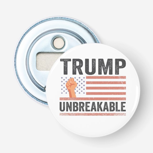Trump Unbreakable President Trump US Flag  Bottle Opener (Front)