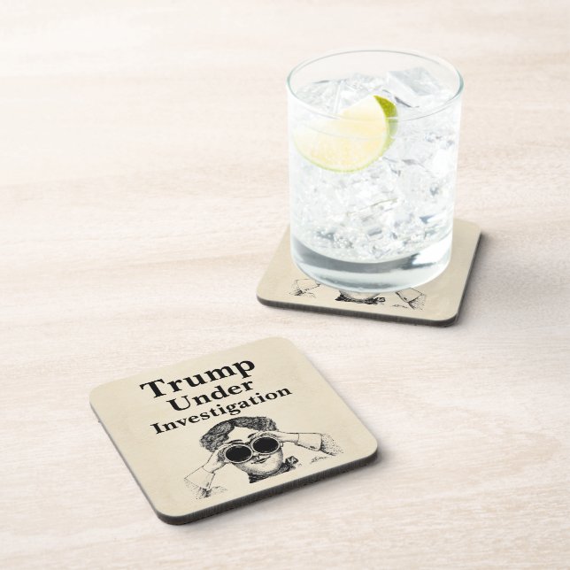 Trump Under Investigation Beverage Coaster (Right Side)