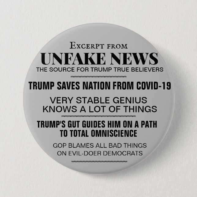 TRUMP UNFAKE NEWS BUTTON (Front)