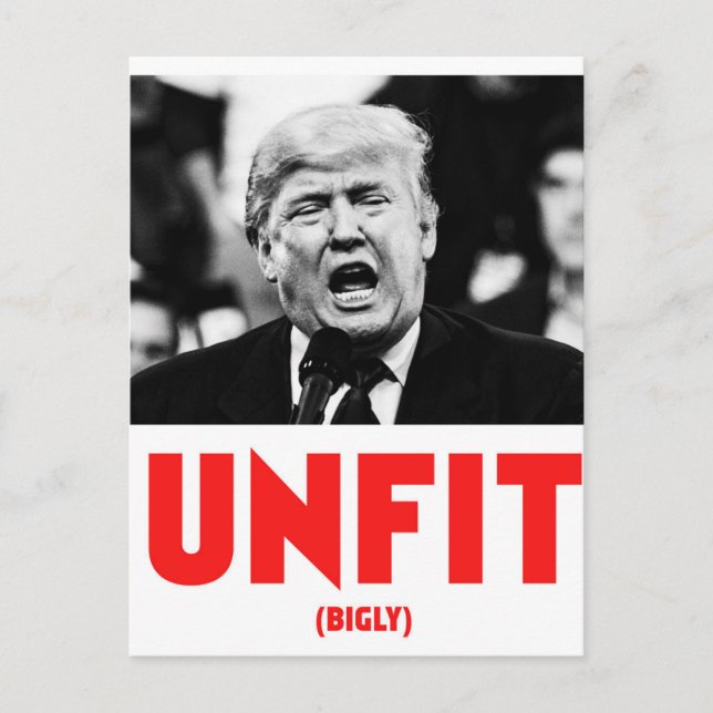 TRUMP UNFIT POSTCARD (Front)