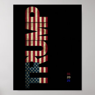 Trump Us Flag 1 Poster