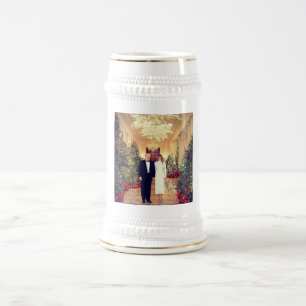 Trump US President White House Christmas Beer Stein