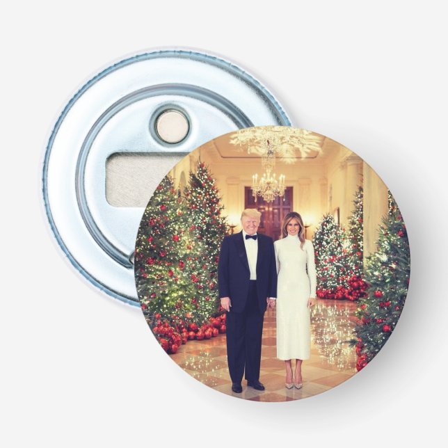 Trump US President White House Christmas  Bottle Opener (Front)